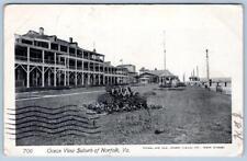 CARTÃO POSTAL DE PRAIA À BEIRA-MAR 1904 VISTA OCEÂNICA SUBÚRBIO DE NORFOLK VIRGINIA VA GAZEBO comprar usado  Enviando para Brazil