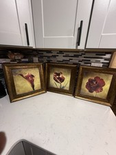 Framed flower prints for sale  Wellsville