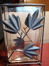 Blumenvase glas metallblätter gebraucht kaufen  Mülheim an der Ruhr