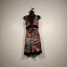 Vestido feminino TABOO comprimento do joelho grande laranja marrom babydoll mod retrô anos 70 vintage  comprar usado  Enviando para Brazil