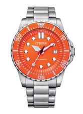 Relógio Citizen Mechanical Series NJ0128-80X, marcador de hora redonda laranja traseiro masculino comprar usado  Enviando para Brazil