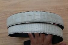 Cinto masculino de couro de crocodilo genuíno branco sem articulação - W 1,5 polegadas comprar usado  Enviando para Brazil