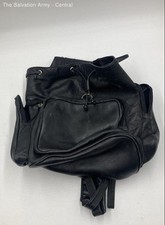 Mochila Wilsons feminina de couro preta bolsos internos alça ajustável cordão comprar usado  Enviando para Brazil