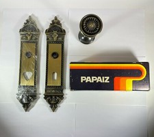 Vintage Hollywood Regency MCM Papaiz Lockset Porta Hardware Conjunto Escudo comprar usado  Enviando para Brazil