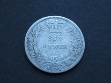 1874 sixpence six for sale  HASTINGS