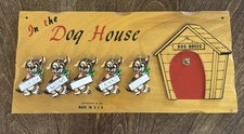 Conjunto completo de placa de parede de madeira vintage “In The Dog House”, 5 cães MCM 1958 comprar usado  Enviando para Brazil