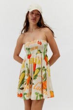Mini vestido BDG Juliana Smocked Urban Outfitters estampado sem alças médio M NOVO comprar usado  Enviando para Brazil
