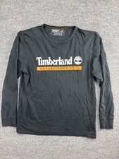 Usado, Camiseta masculina manga longa Timberland grande preta logotipo gráfico algodão orgânico comprar usado  Enviando para Brazil