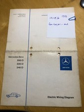 Diagrama de fiação genuíno Mercedes 1973-1976 200 D, 220 D, 240 D Euro Spec (115.) comprar usado  Enviando para Brazil