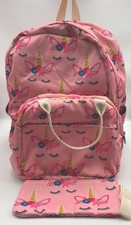 Mochila Isolada Lancheira e Bolsa para Lápis Meninas Grande Rosa Unicórnio Conjunto de 3 comprar usado  Enviando para Brazil