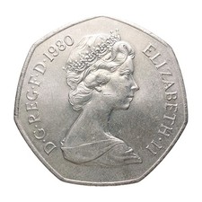1980 elizabeth 50p for sale  LITTLEHAMPTON