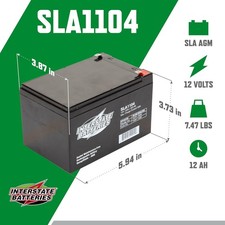 Interstate sla1104 12v for sale  Pompano Beach
