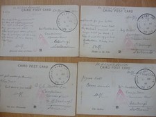 CARTÕES CENSURADOS DE SOLDADOS BRITÂNICOS DA 1ª Guerra Mundial no Egito a Edimburgo datados de 1916, usado comprar usado  Enviando para Brazil