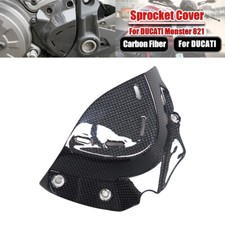 Capa de roda dentada de fibra de carbono para carenagem corrente Ducati Monster 821 2019-2021 comprar usado  Enviando para Brazil