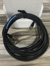 ÁUDIO VINTAGE 50' pés XLR cabo de microfone conectores Neutrik preto balanceado blindado TESTADO comprar usado  Enviando para Brazil