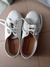 Superga bianche pelle usato  Avellino
