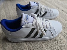Adidas white blue for sale  GLASGOW