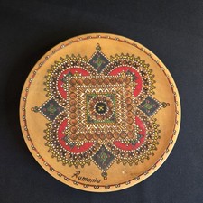 Placa decorativa vintage romena colorida arte popular feita à mão madeira 8 1/4" comprar usado Placa decorativa vintage romena colorida arte popular feita à mão madeira 8 1/4" comprar usado  Enviando para Brazil