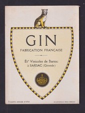 Ancienne étiquette alcool d'occasion  France