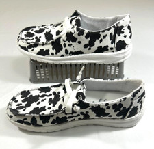 Zapatos sin cordones Gypsy Jazz "Meadows" de vaca blancos y negros para mujer talla 8,5 segunda mano  Embacar hacia Mexico