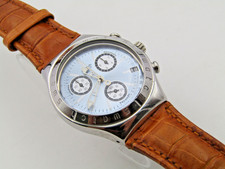 SWATCH IRONY CHRONO WHEELING - MIT LEDERARMBAND - REFURBISHED comprar usado  Enviando para Brazil