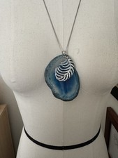 Blue geode pendant for sale  Irvine