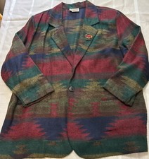 Usado, Blazer vintage anos 80 Joanna plus botão asteca frio quente, colorido divertido tamanho XL comprar usado  Enviando para Brazil