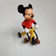 GABRIEL 1977 PLÁSTICO MICKEY MOUSE DE COLECCIÓN EN BICICLETA TRICICLO JUGUETE 5" DE ALTO segunda mano  Embacar hacia Argentina