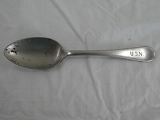 Colher de sopa de aço inoxidável vintage da Marinha dos EUA utensílio talheres USN militar comprar usado  Enviando para Brazil
