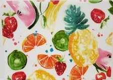 Conjunto de 4 Mesmos Placemats Plásticos Semi-Claros (18"x12") FRUTAS PINTADAS EM AQUARELA, BM comprar usado  Enviando para Brazil