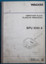 WACKER BPU-3345-A PLACA VIBRATÓRIA COMPACTADORA PEÇAS MANUAL DE OPERAÇÃO E MANUTENÇÃO comprar usado  Enviando para Brazil