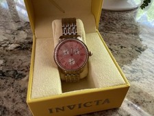 Relógio Invicta Angel #21413 pulseira e rosto de ouro rosa/branco. Lindo relógio comprar usado  Enviando para Brazil