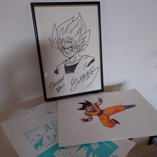 Placa de arte original reprodução de Dragon Ball Son Goku Toriyama Akira comprar usado  Enviando para Brazil