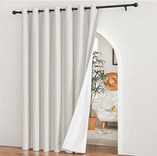 Cortinas 100% blackout para quarto 100" de largura X 84" de linho longo blackout térmico  comprar usado  Enviando para Brazil