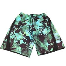 Pantalones Cortos de Natación Burnside Para Hombre Negro y Verde Estampado Floral Talla L Usados en Excelente Condición segunda mano  Embacar hacia Argentina