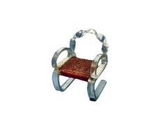 Cadeira vintage torcida para casa de bonecas Lucite, assento vermelho 1:12 comprar usado  Enviando para Brazil