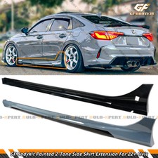 Para 22-25 Honda Civic GF Bodykit V1 cinza sônico preto extensão de saia lateral de 2 tons comprar usado Para 22-25 Honda Civic GF Bodykit V1 cinza sônico preto extensão de saia lateral de 2 tons comprar usado  Enviando para Brazil