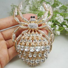 Broche Colgante Grande Pin de Moda Estilo Cristal Estrás Cristal Araña Animal  segunda mano  Embacar hacia Mexico