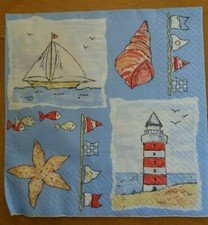 Servietten strand leuchtturm gebraucht kaufen  Bad Laasphe