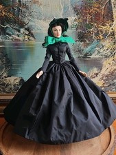 Vestido preto Franklin Mint GWTW Scarlett O'Hara. OUTFIT COMPLETO NÃO CAIXA 16" comprar usado  Enviando para Brazil