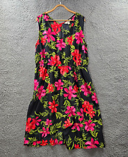 Vestido Midi Feminino Beme Linha A Plus Size 18 Preto Rosa Vermelho Floral Sem Mangas comprar usado  Enviando para Brazil