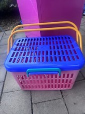 Usado, VINTAGE RETRÔ CESTA DE PIQUENIQUE DE PLÁSTICO CESTA DE COMPRAS PARA ANIMAIS DE ESTIMAÇÃO MUITO BOM ESTADO comprar usado  Enviando para Brazil