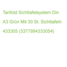 Tarifold sichttafelsystem 4333 gebraucht kaufen  Hamburg