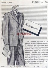 Ww2 simpson daks for sale  SIDCUP