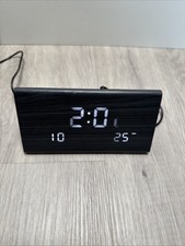 Despertador digital de madeira com vibrador agitador de cama para dormir pesado, usado comprar usado  Enviando para Brazil