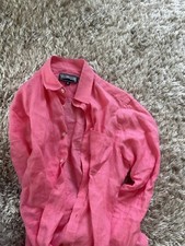 Camisa VILEBREQUIN rosa guarda-roupa linho essencial manga longa botão para cima masculina P, usado comprar usado  Enviando para Brazil