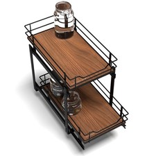 Organizador de armário de cozinha Home Zone Living Pull Out com 2 níveis de armazenamento comprar usado  Enviando para Brazil