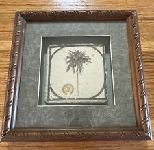 Conjunto de 2 David Nichols Prime Design Corp Royal Palm Tree Tile Art caixa de sombra 8x8, usado comprar usado  Enviando para Brazil