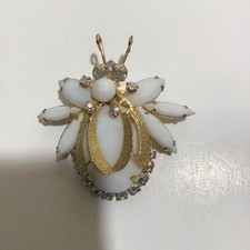 Broche prendedor Juliana DeLizza & Elster aurora boreal y cristal blanco insecto insecto segunda mano  Embacar hacia Mexico