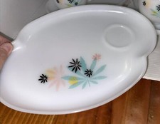 Usado, Porta-copo Federal Glass Atomic Flower vidro leitoso pátio prato lanche MCM retrô comprar usado Usado, Porta-copo Federal Glass Atomic Flower vidro leitoso pátio prato lanche MCM retrô comprar usado  Enviando para Brazil